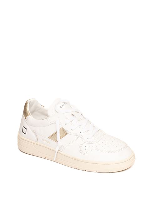 Sneaker court2.0 bianco/platino D.A.T.E. | COURT 2.0 D  VINTAGECALF-WHT/PLT